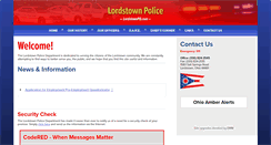 Desktop Screenshot of lordstownpd.com